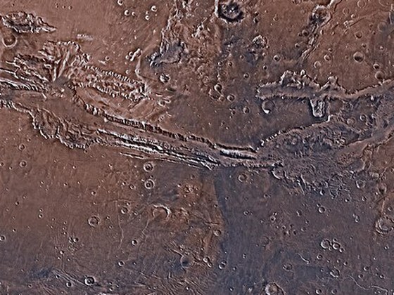 Valles Marineris from the Viking orbital mosaic